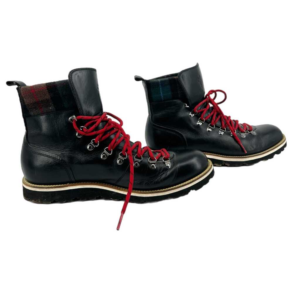 Cole Haan Brown Boots Lace Up Round Toe Platform Steel Toe